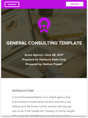 Consulting Proposal template