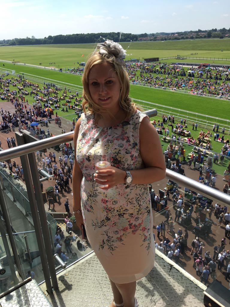 Bekki Banks at York Racecourse.