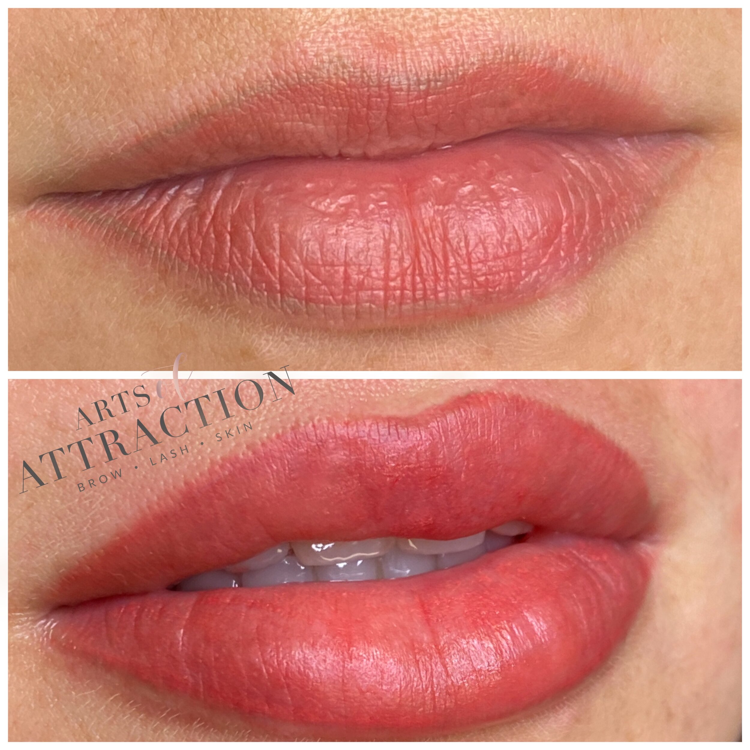 Arts of Attraction Lip Blushing vs. Lip Correction vs. Dark Lip