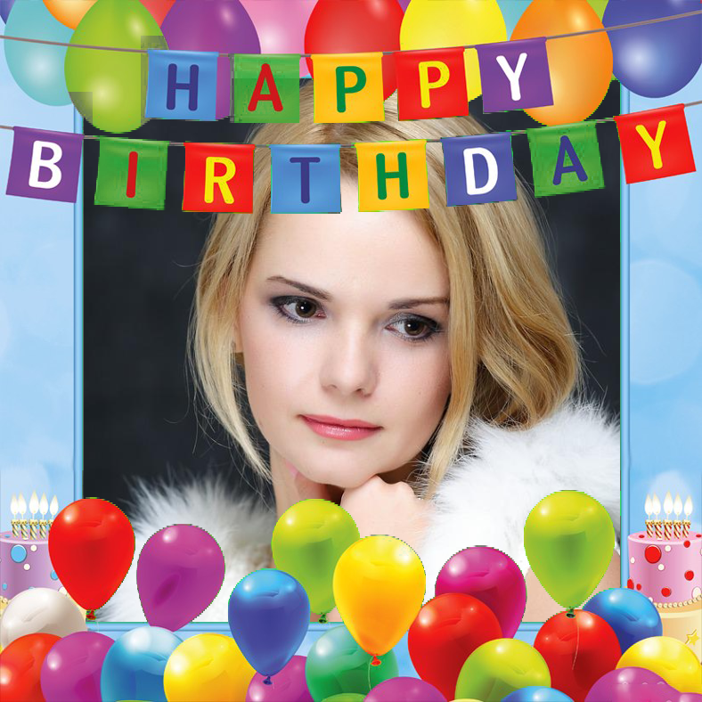 Online Greetings with happy birtday balloons card