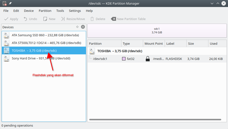 KDE Partition Manager