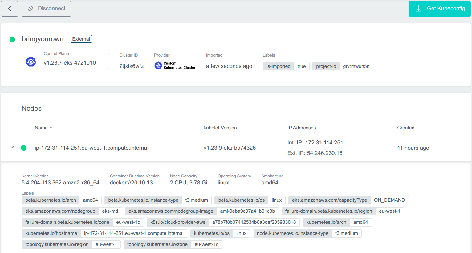 BringYourOwn Cluster Custom Cluster