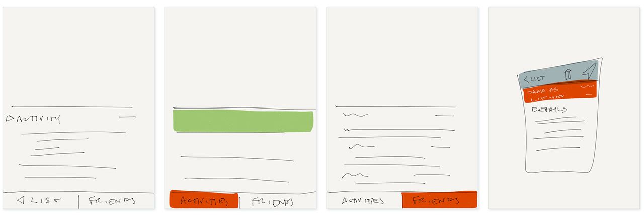 sketch of new, compact navigation