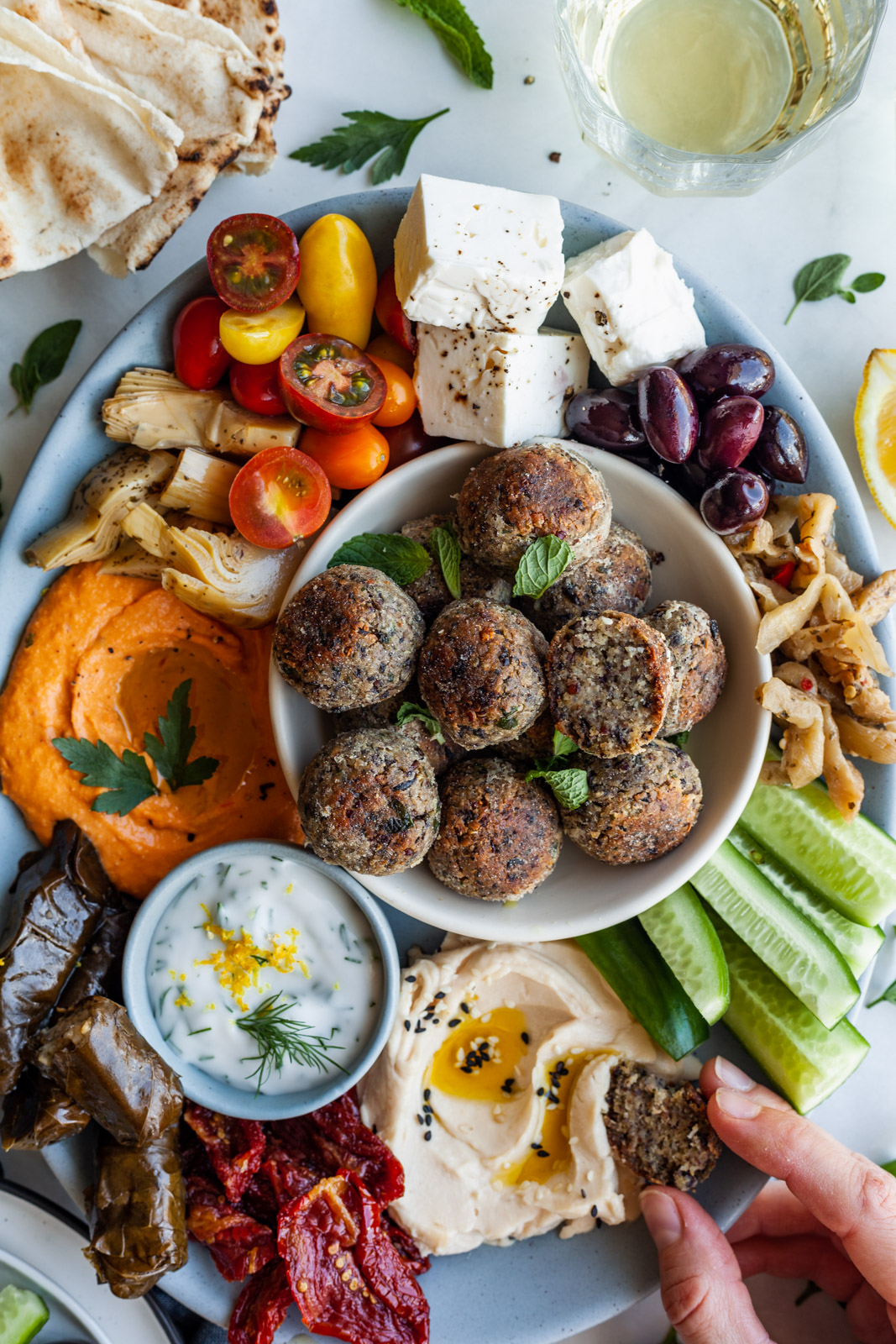 Vegan Greek Meatballs Keftedakia Olive Mango