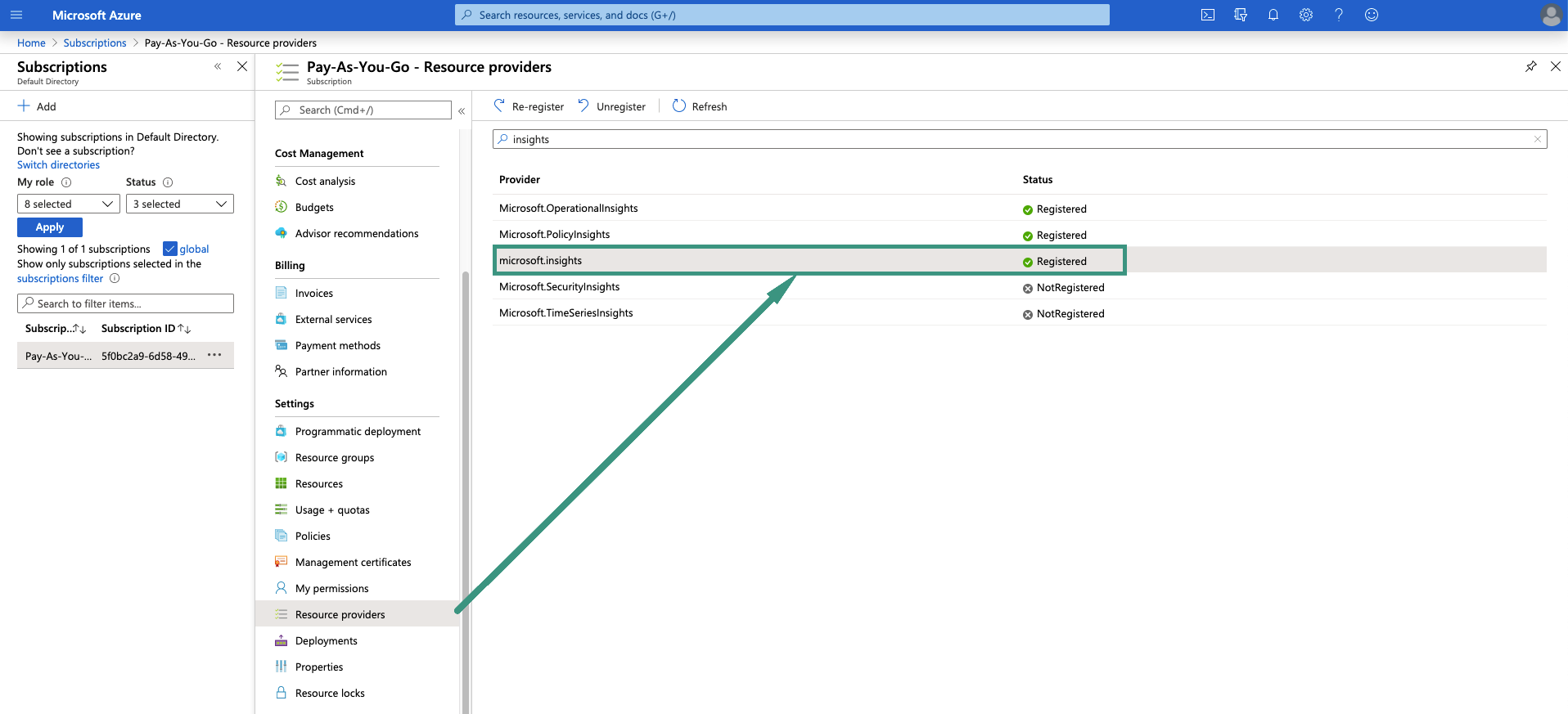 enable-microsoft-insights