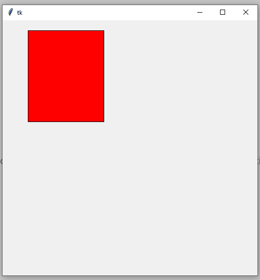Use createrectangle Method to Create Rectangle in Tkinter