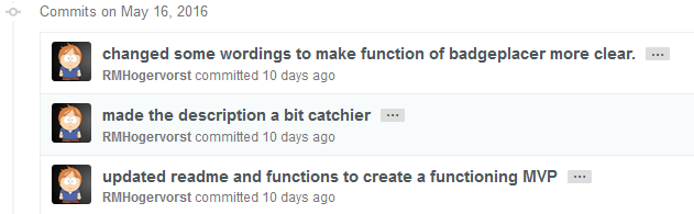 somewhat better commit messages