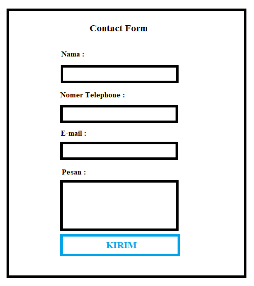 mockup Contact Form HTML