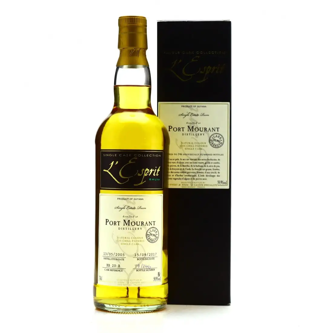 Image of the front of the bottle of the rum L‘Esprit