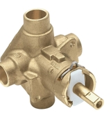 image MOEN Brass Rough-In Posi-Temp Pressure-Balancing Cycling Tub and Shower Valve - 12 in CC Connection