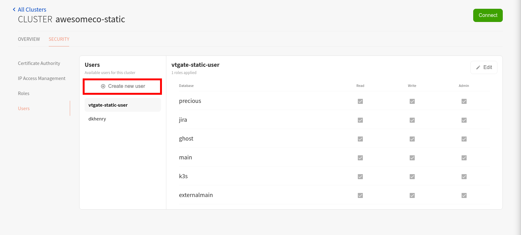 Create new user