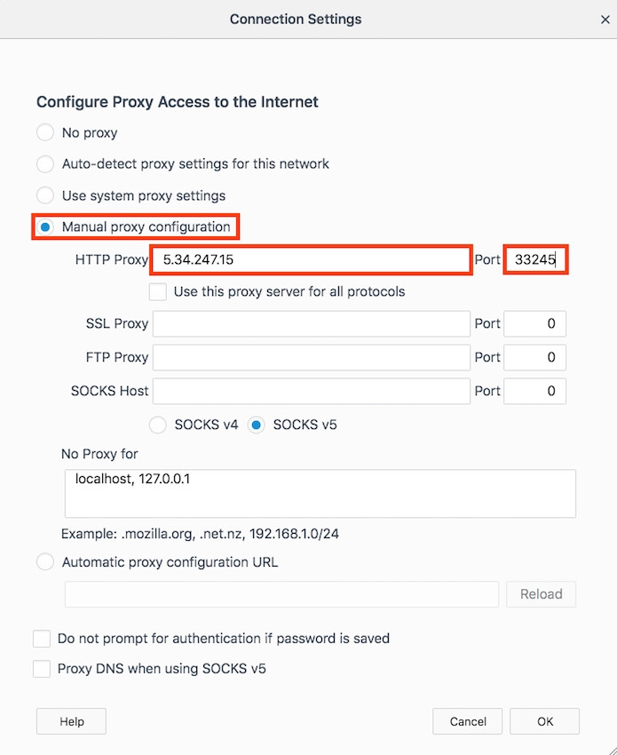 Step 4 how to configure Mozilla Firefox browser for proxy servers
