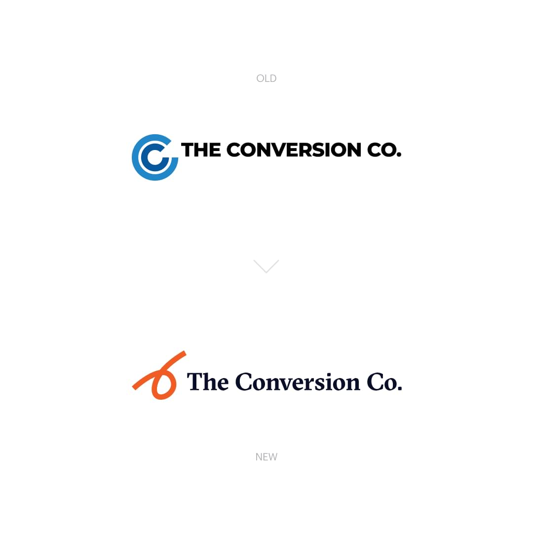Logo redesign transformation before vs. after