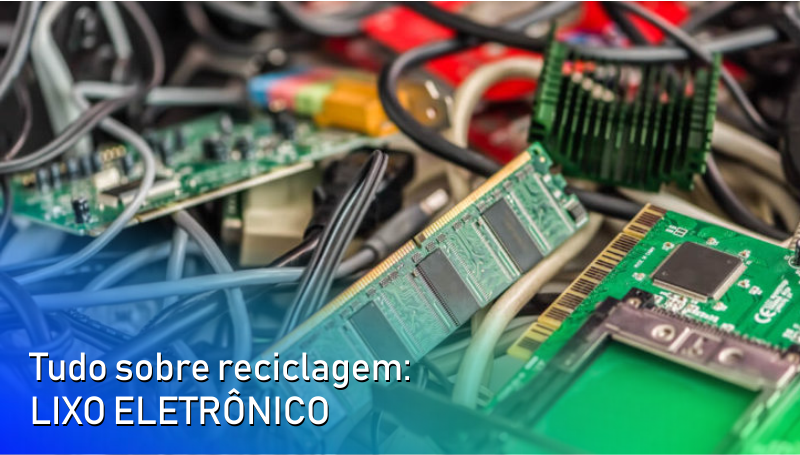 Imagem em destaque para o artigo: Tudo sobre reciclagem: lixo eletrônico
