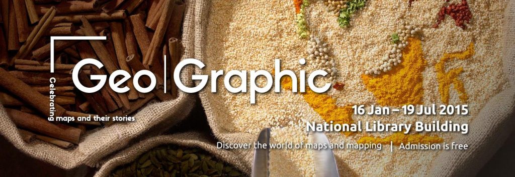 A title card labelled Geo|Graphic: Celebrating maps and their stories. Open bags of spices are in the background.