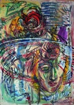 Lilian Mosolainen, Estonia. ”Kummalline külaline” 2006. Canvas, oil, 48x70cm Lilian Mosolainen, Estonia. ”Kummalline külaline” 2006. Canvas, oil, 48x70cm