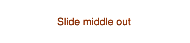 Example of slide middle out underline effect