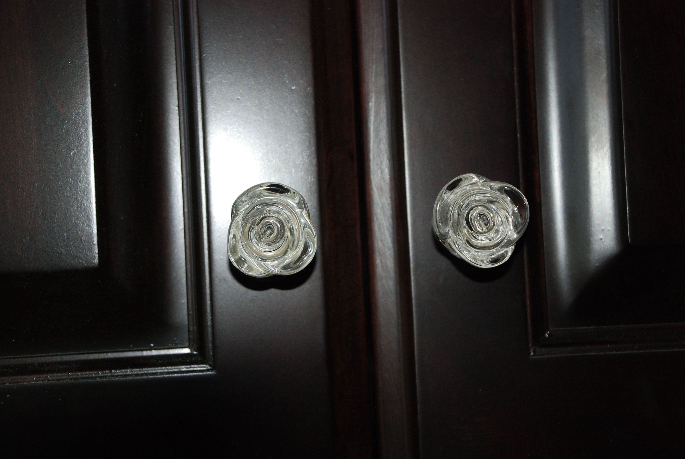 Glass Flower Door Knobs