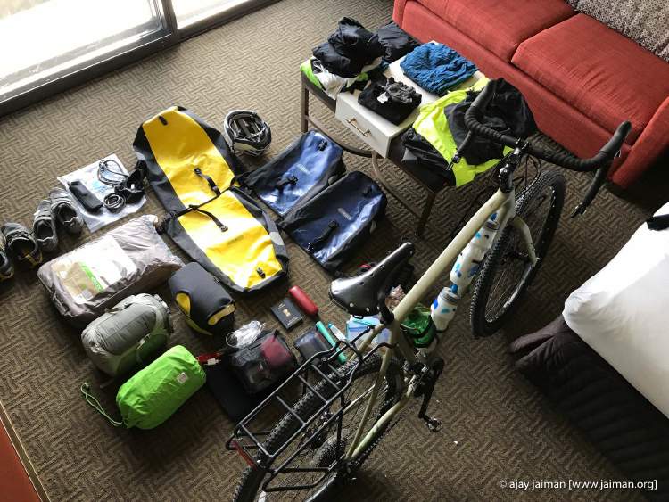All my world;y belongings for the duration of the trip