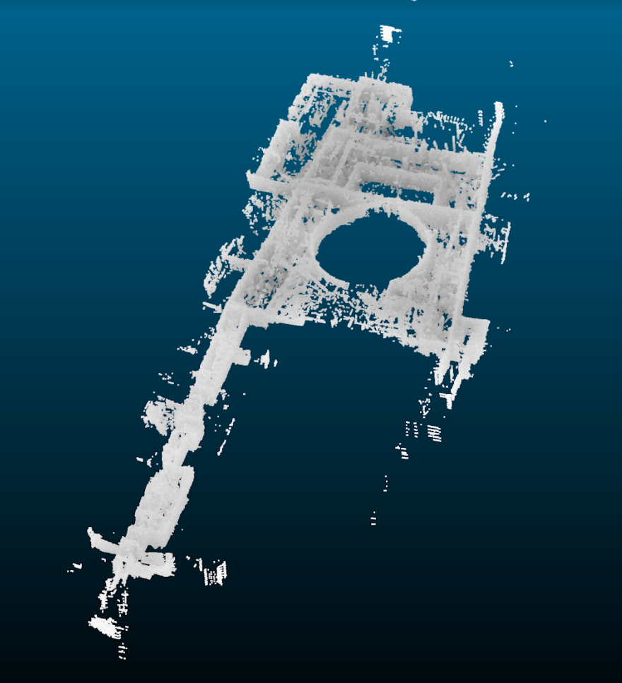 An extracted point cloud of a real GraphNav map