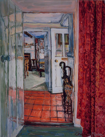 Cottage Doorways gouache painting