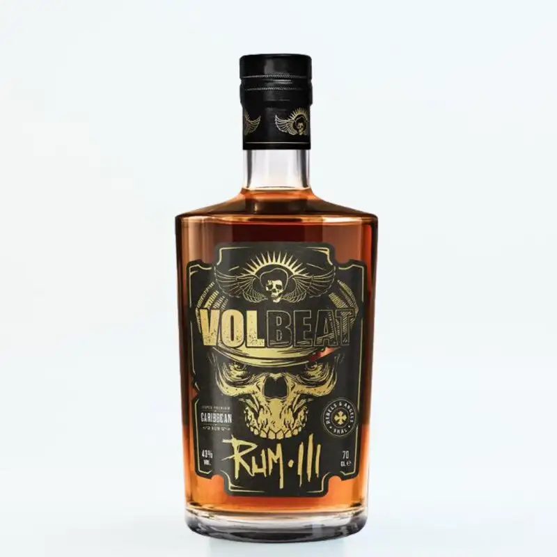 Image of the front of the bottle of the rum Volbeat Rum - Vol. III