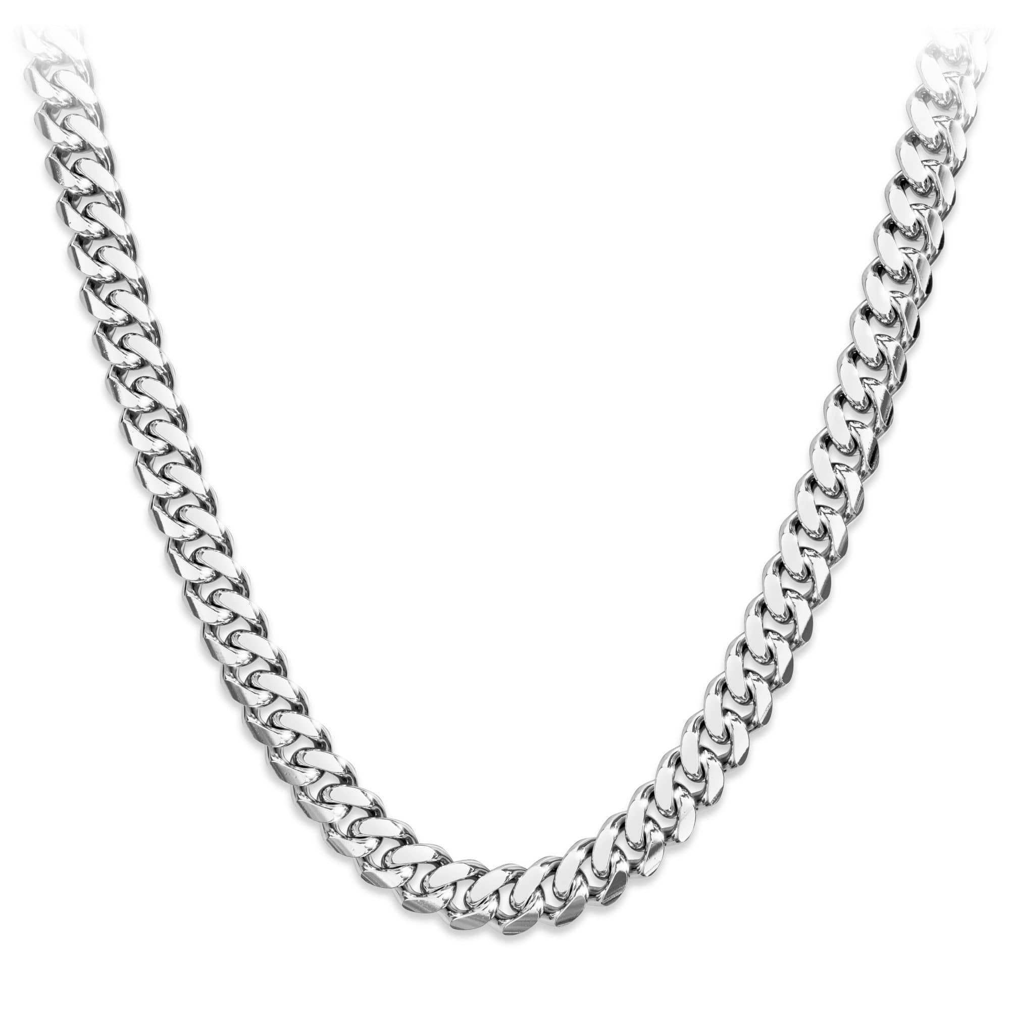 7mm Cuban Chain for Women | Silver Cuban Link Chain Necklace
