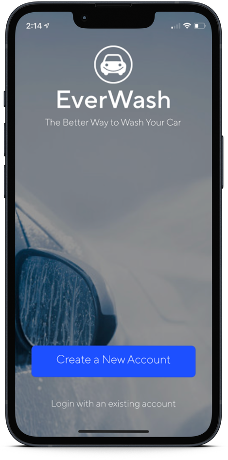 Iphone 11 with EverWash unlimited car washes app pick location screen