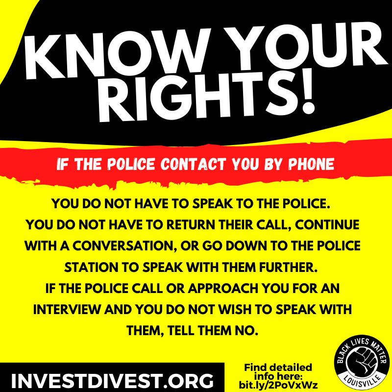 Know your rights if the police want to contact you