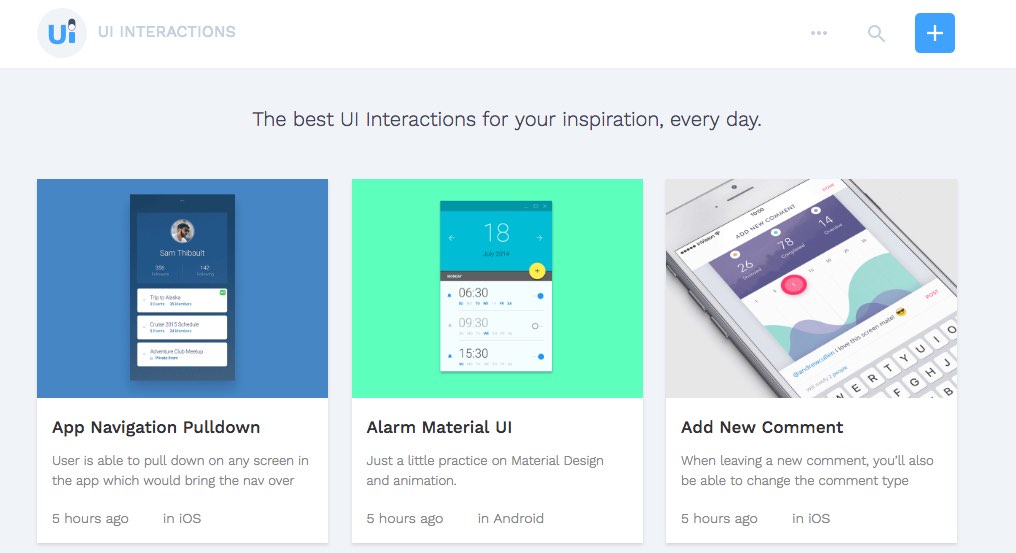 Inspirasi Interaksi UI
