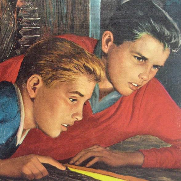 Братья Харди — дети-детективы, о которых написано 390 книг. Иллюстрация с обложки «The Secret of the old mill» (1962)