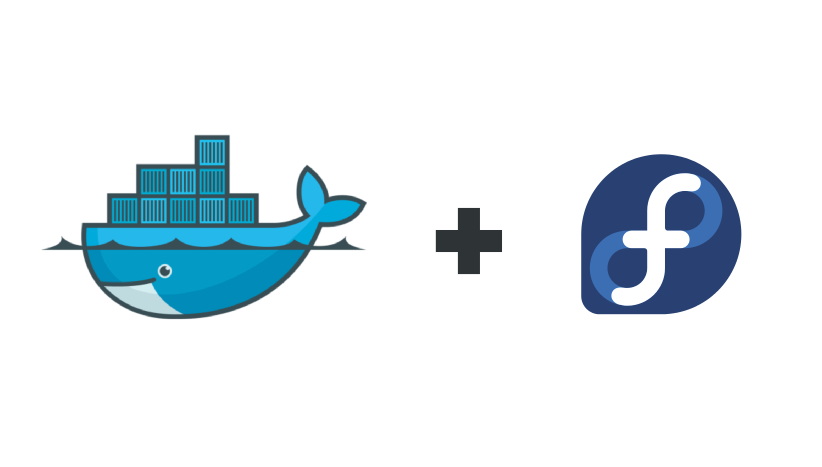 Fedora and Docker logos