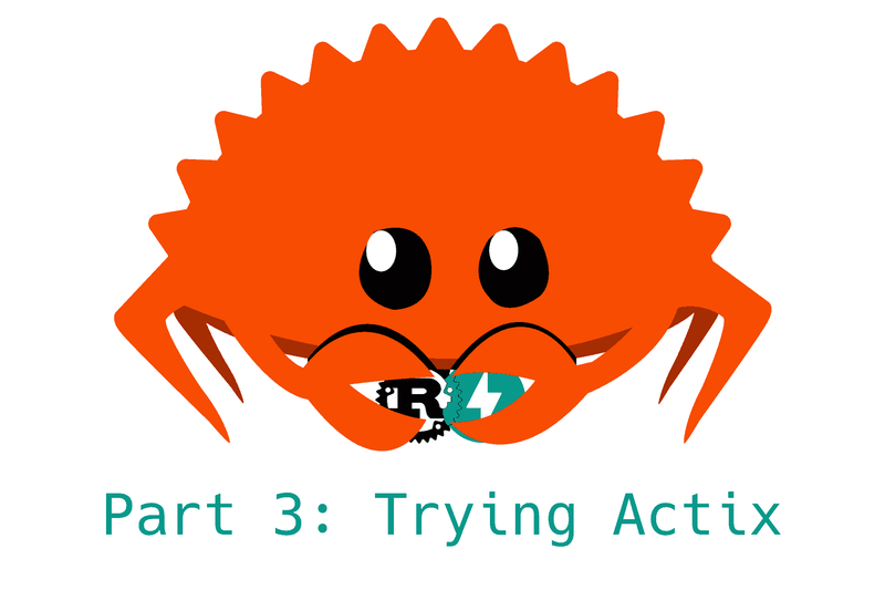 The Rust mascot 'Ferris the Crab' holds the logos for FastAPI and Rust and is smooshing them together.