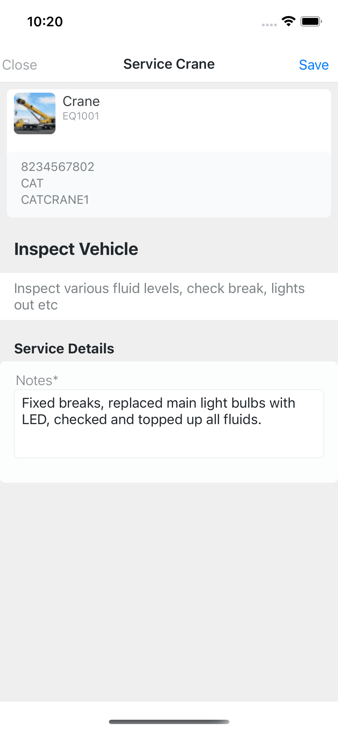 Mobile Service Item