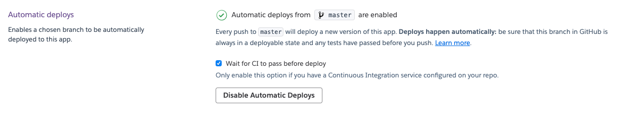 Heroku automatic deployments that wait for CI to pass