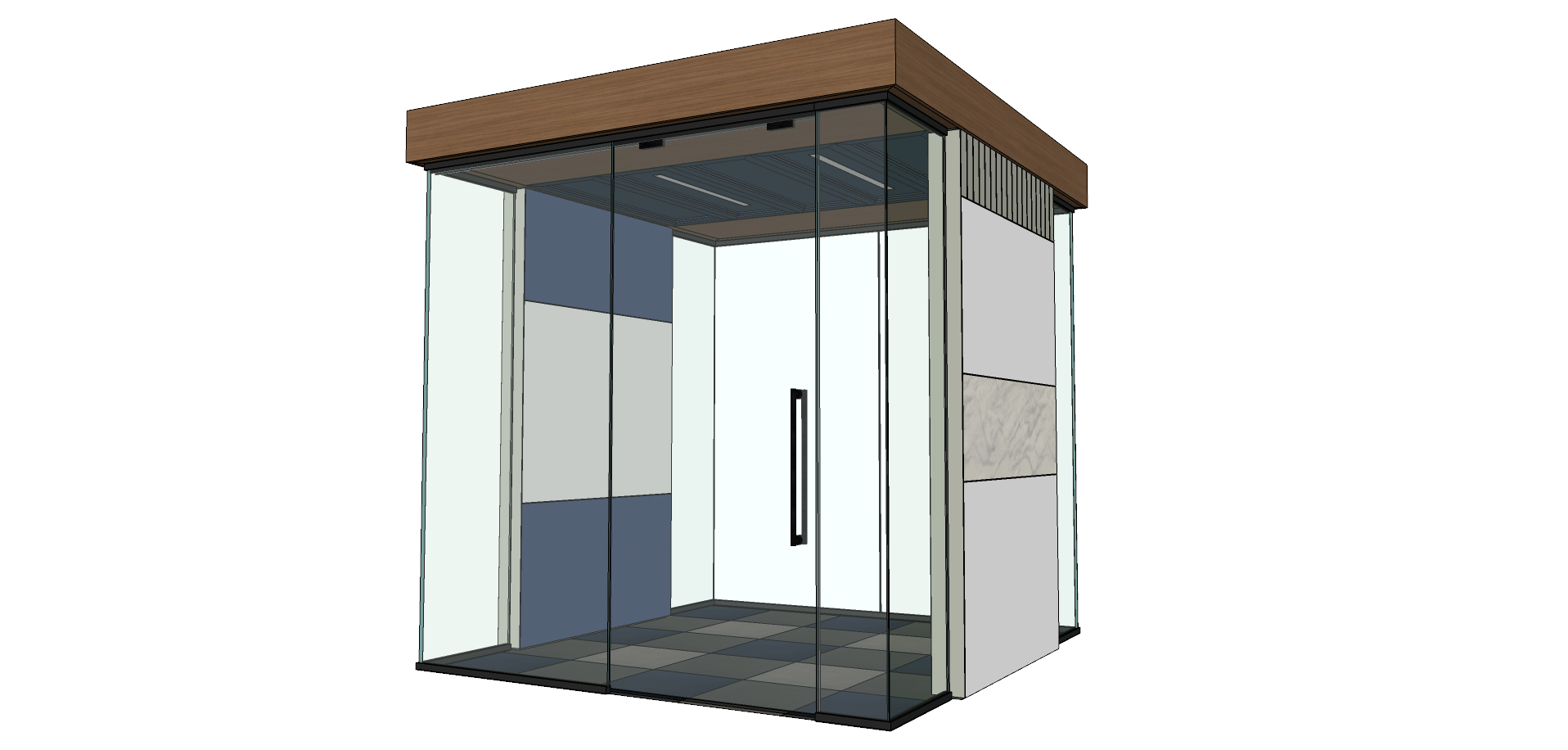 Digital rendering of component-based interior space