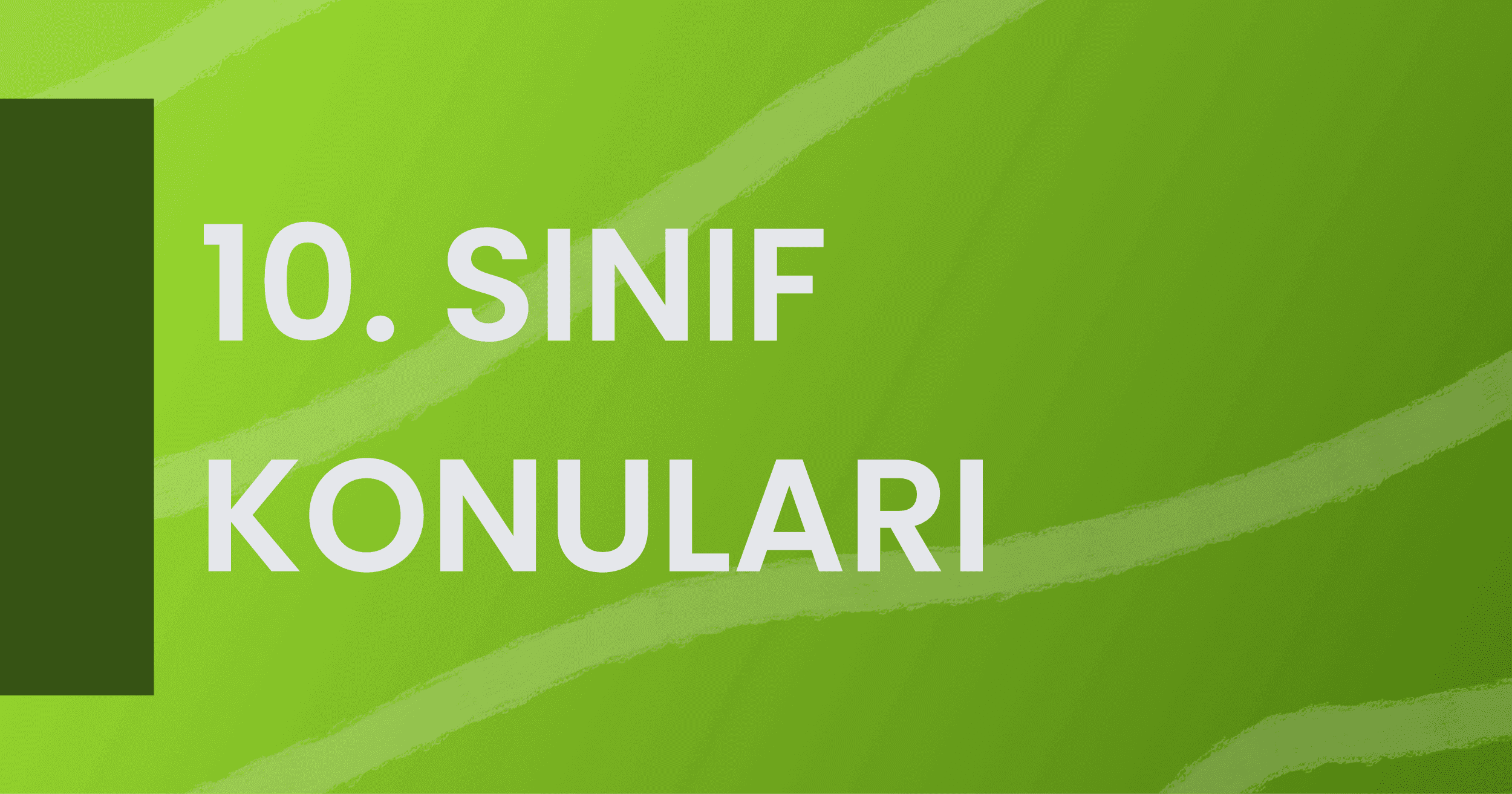 10. Sınıf Konuları (2021 – 2022 MEB Uyumlu)