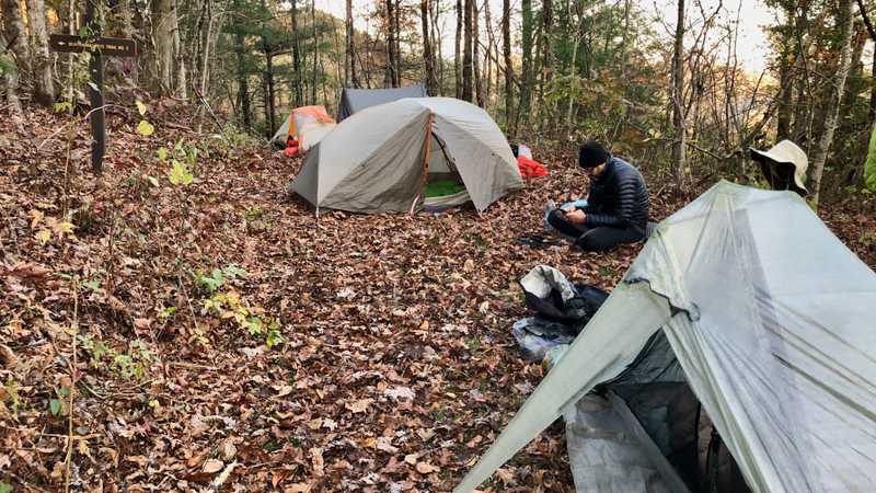 Camping at Tate Gap