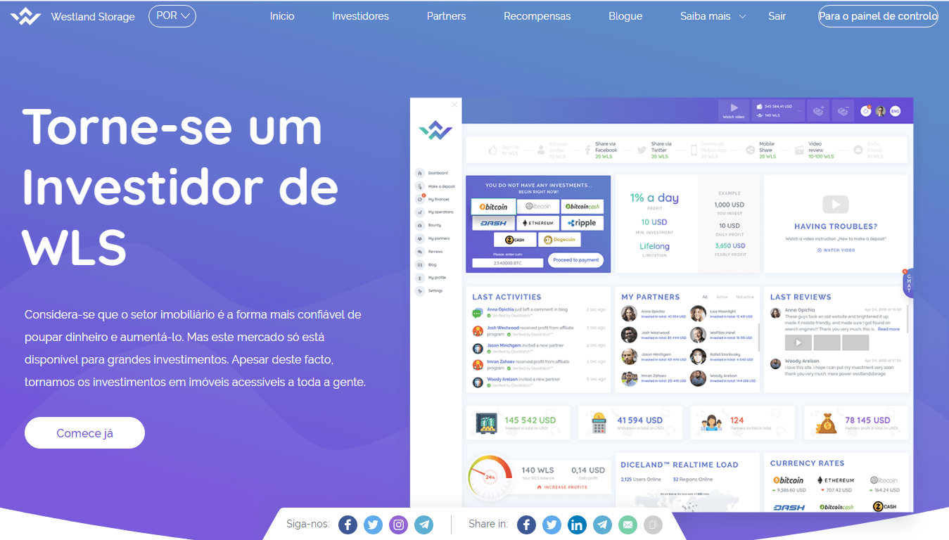 Westland Storage inovando o investimento imobiliário