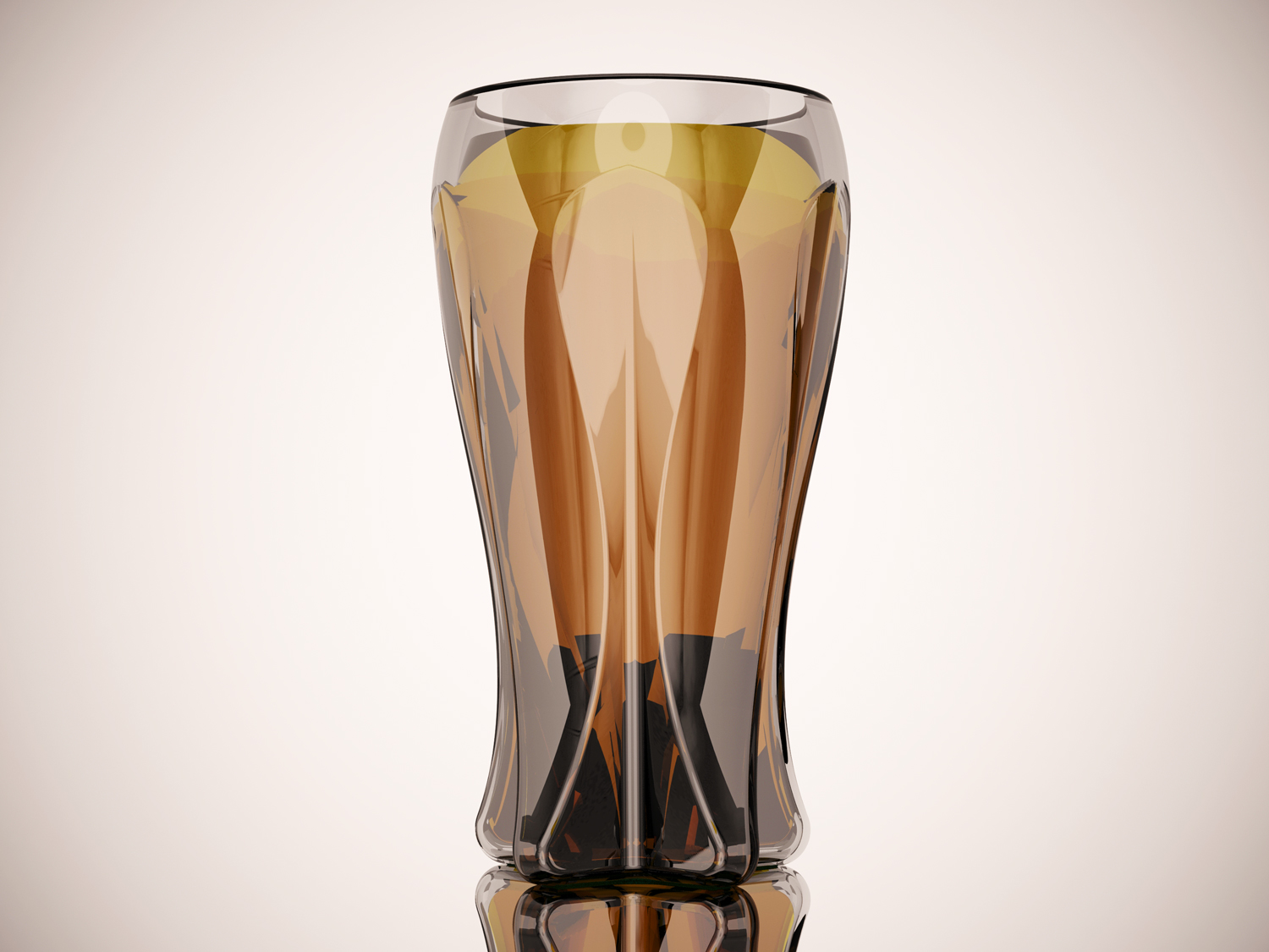 Final closeup image of one beer glass.