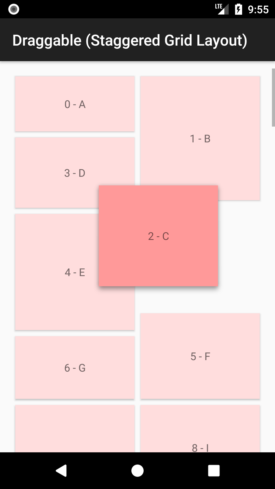 Screenshot 2 - Draggable (Staggered Grid Layout)