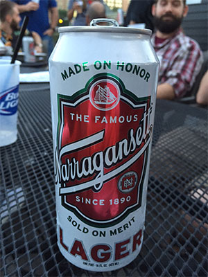 Can of Narragansett.