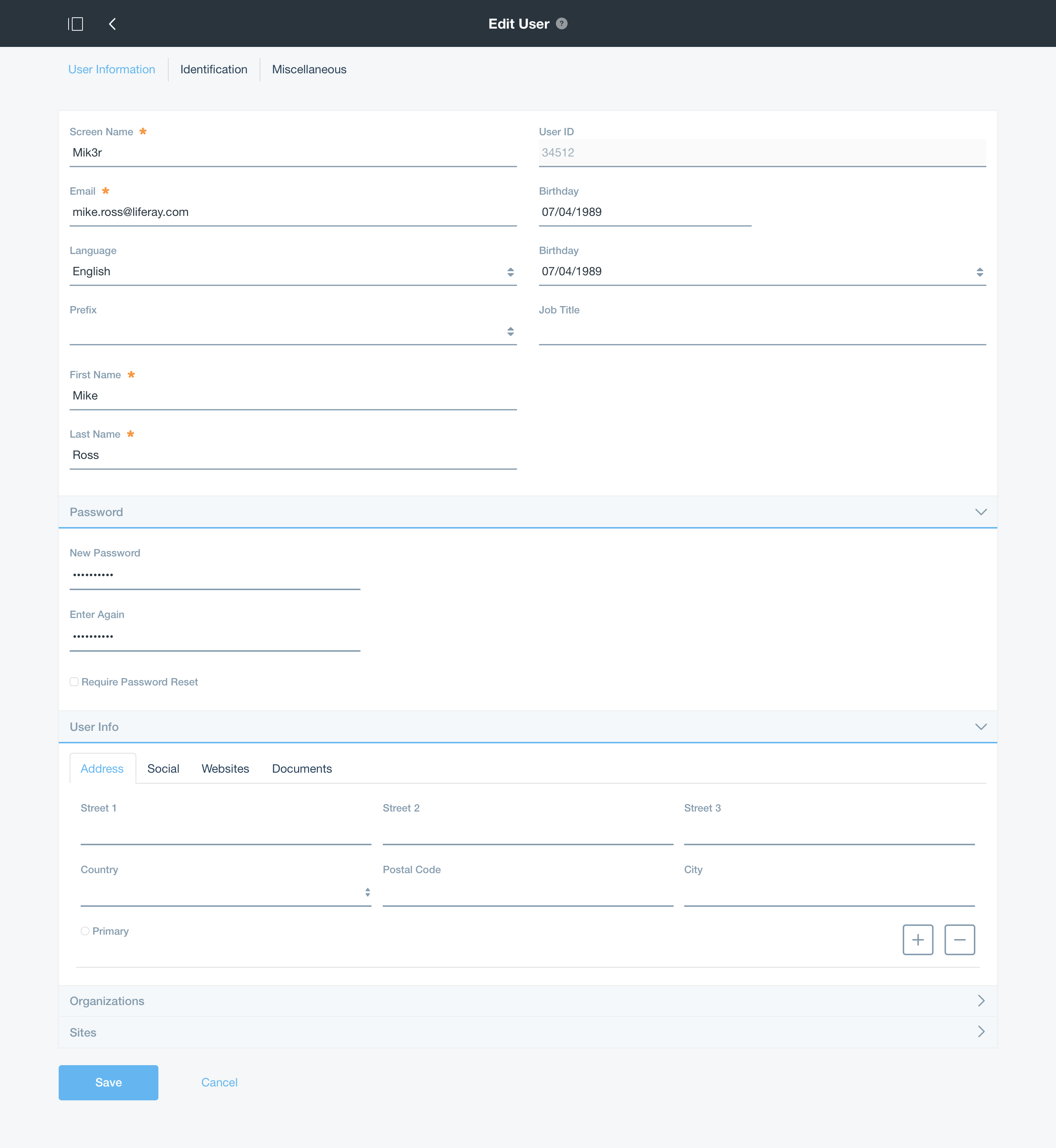Form template example