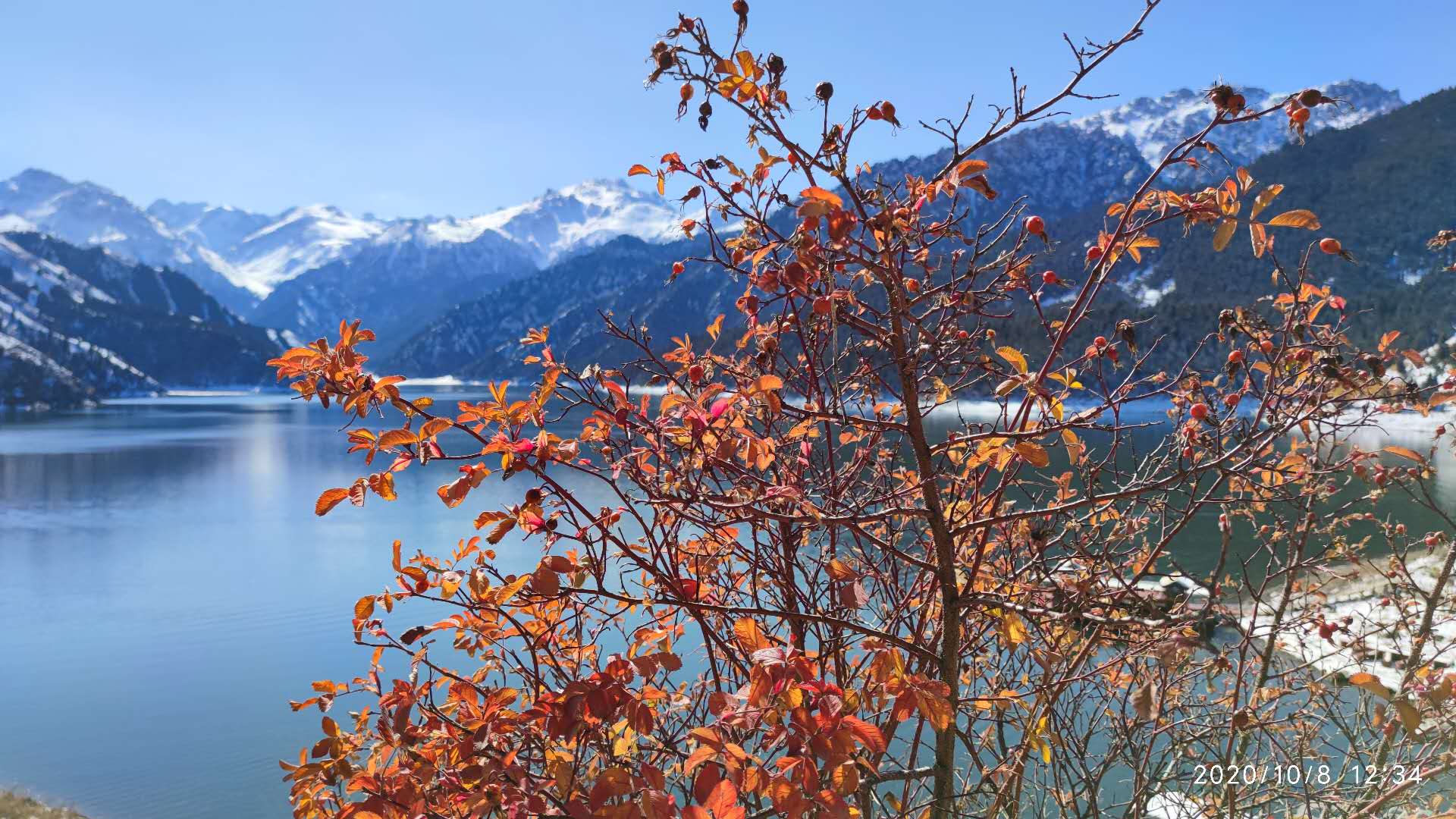 天山天池,那一天已经到了零度
