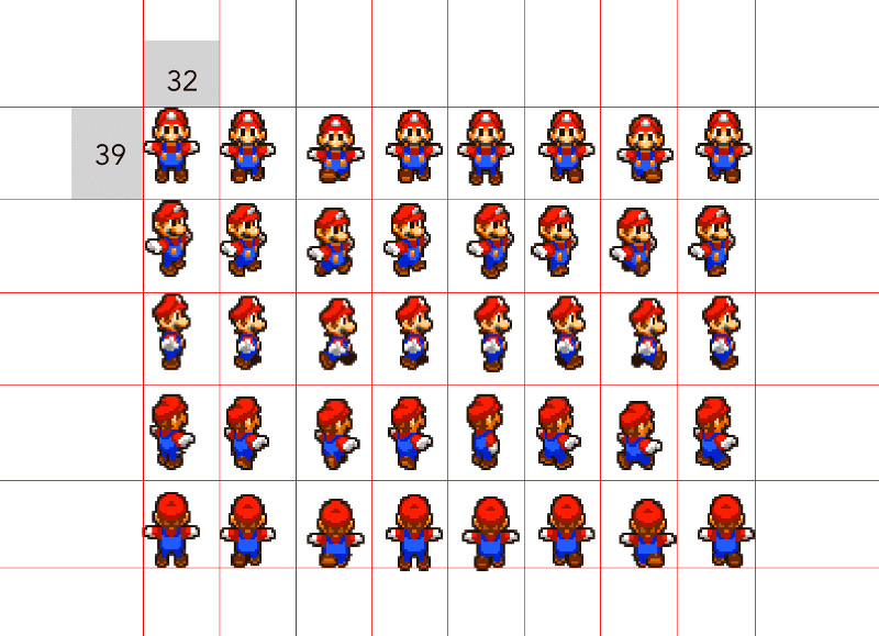 Adding grid to the sprite