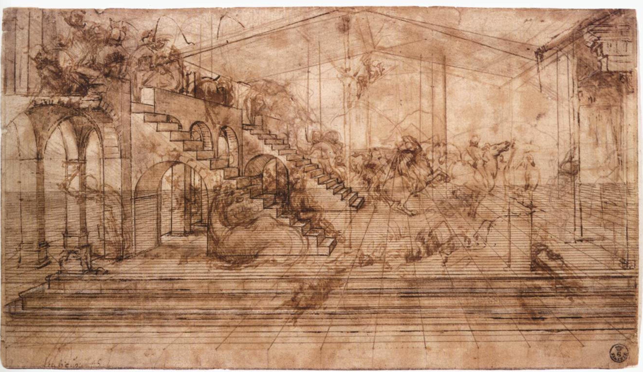 A sketch by Leonardo da Vinci