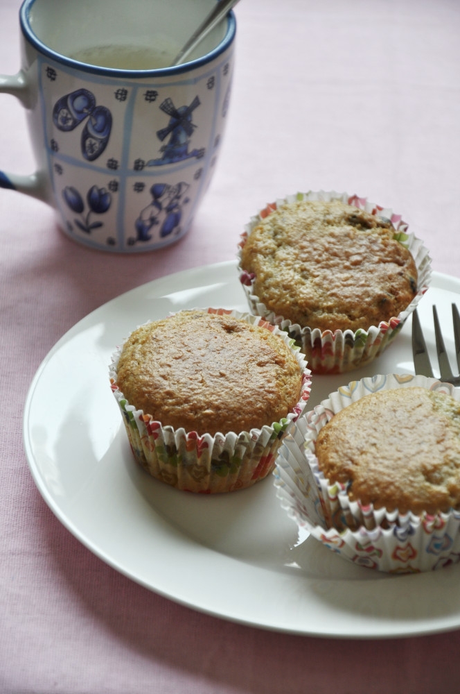 Blueberry and Berry Jam Muffin