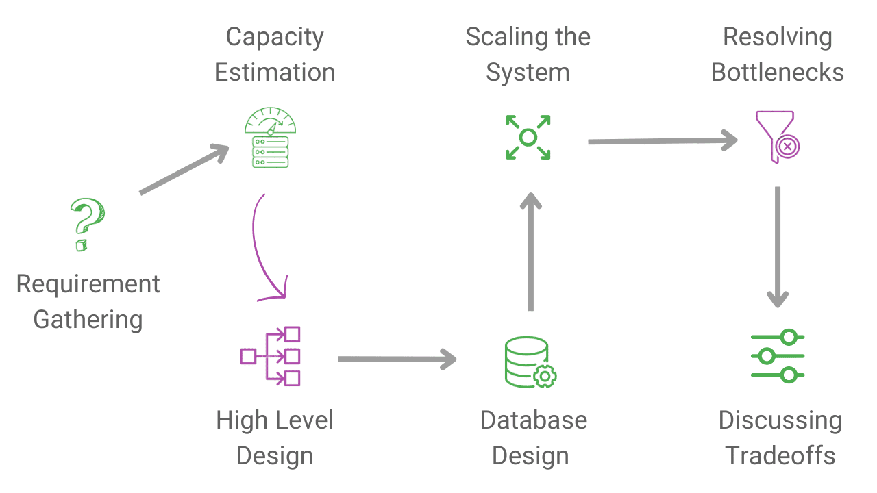 Steps to solve system design questions during interview
