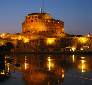 Castel Sant'Angelo as the night draws in