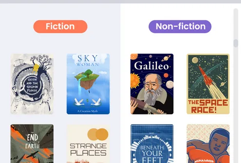 Original fiction and non-fiction topics on Bedrock Learning